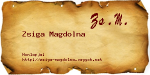 Zsiga Magdolna névjegykártya