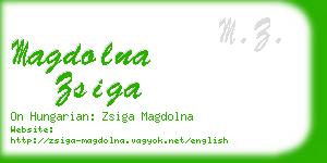 magdolna zsiga business card